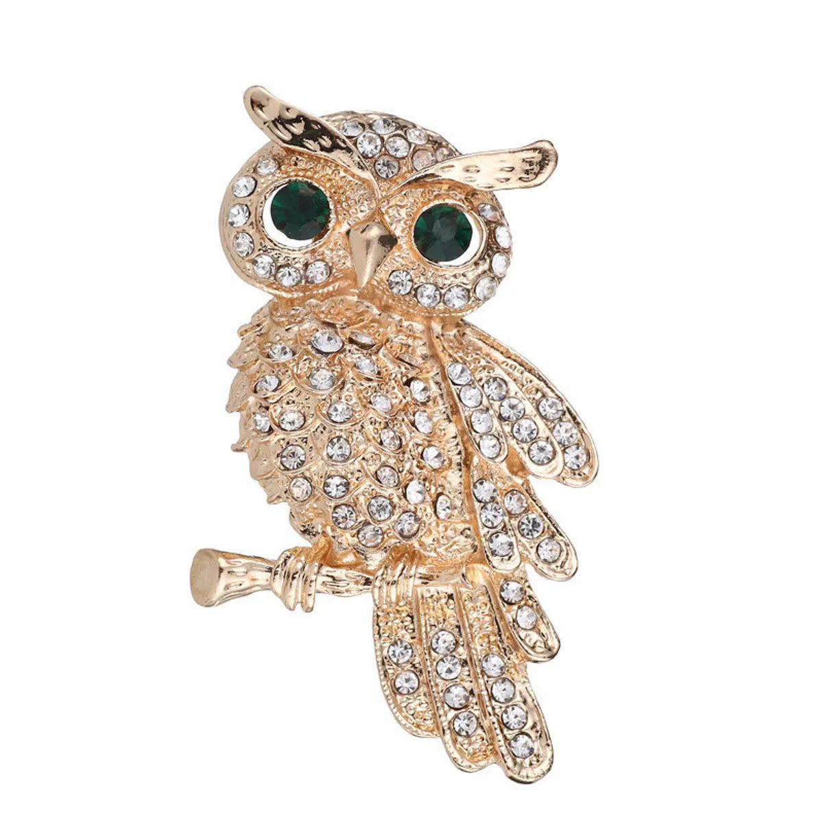 Retro Owl Alloy Plating Zircon Women'S Brooches