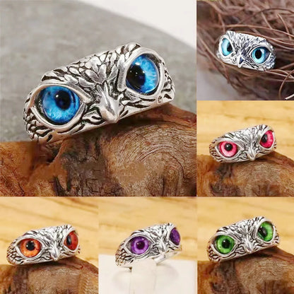 Retro Owl Metal Plating Unisex Open Ring