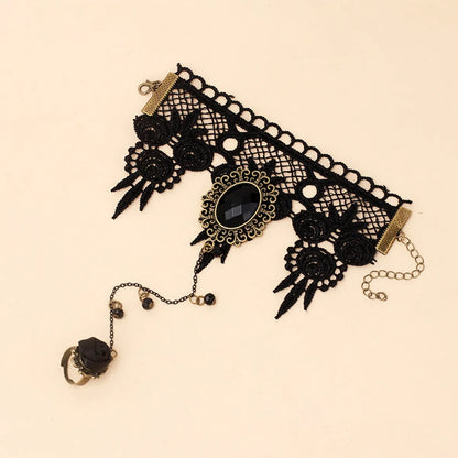 Retro Palace Gothic Lolita Bracelet New Accessories Dark Lace Bracelet