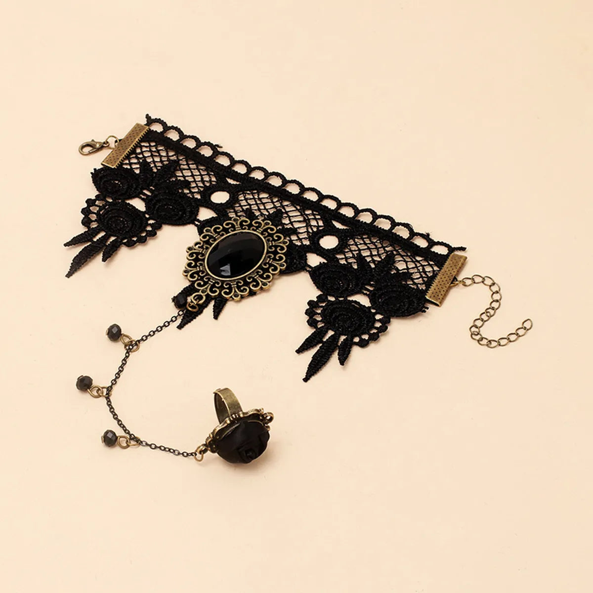 Retro Palace Gothic Lolita Bracelet New Accessories Dark Lace Bracelet