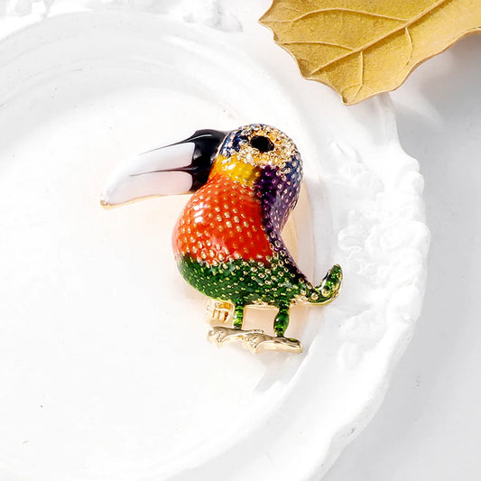 Retro Parrot Alloy Women'S Brooches