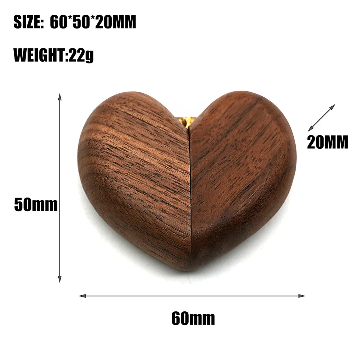 Retro Pastoral Heart Shape Wood Wholesale Jewelry Boxes