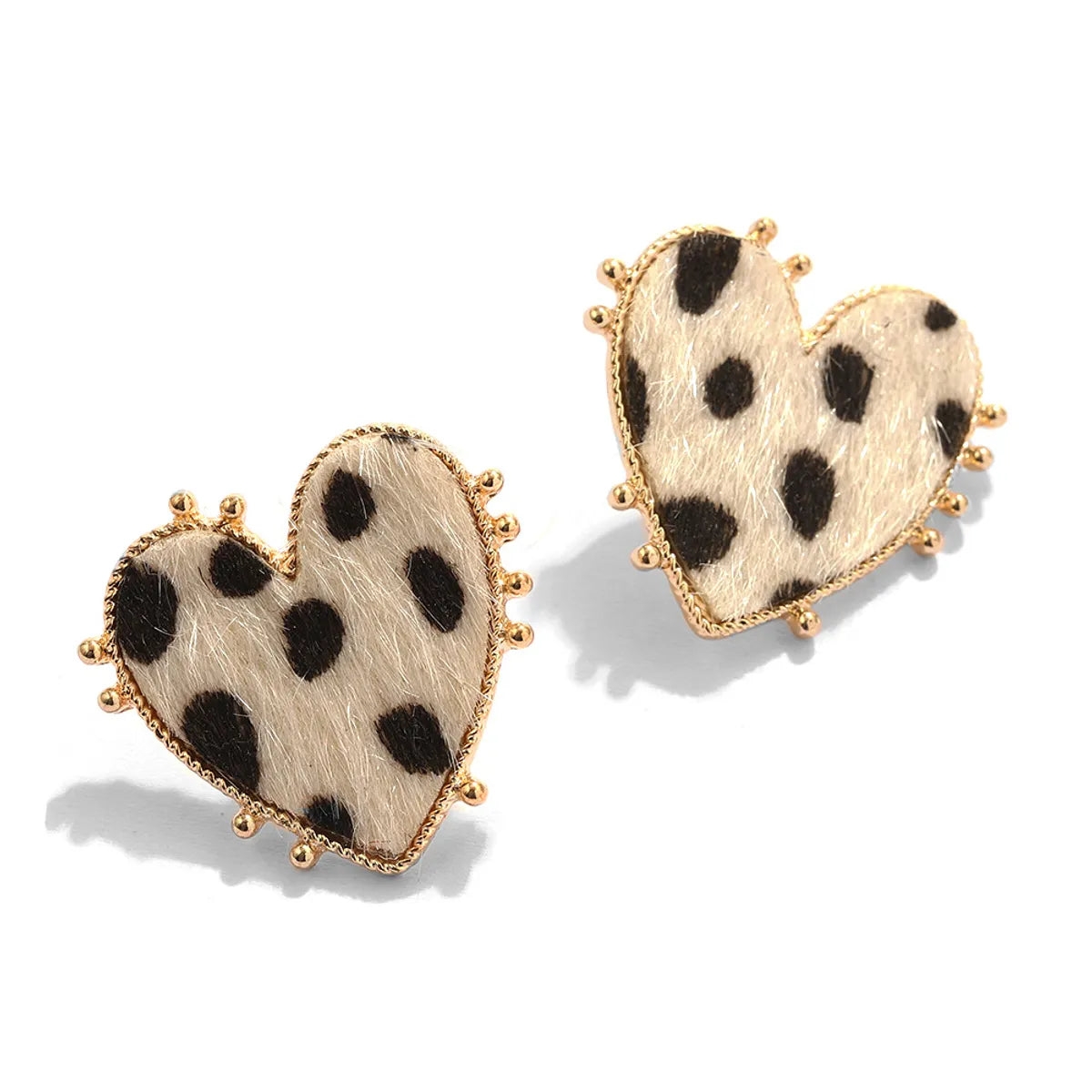 Fashion Heart Alloy No Inlaid Earrings Ear Studs