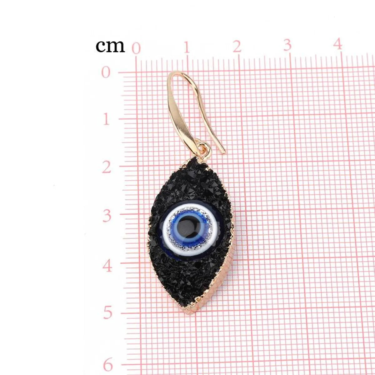 Retro Personality Eyes Imitation Natural Stone Resin Earrings