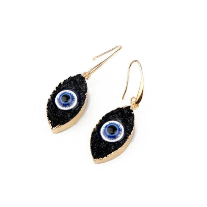 Retro Personality Eyes Imitation Natural Stone Resin Earrings