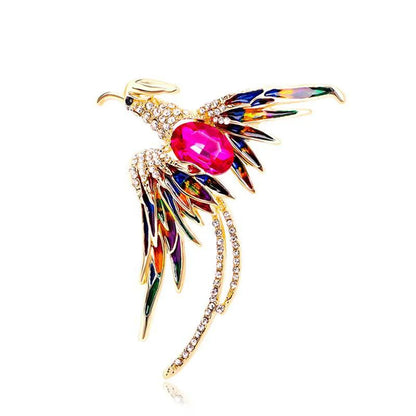 Retro Phoenix Alloy Inlay Rhinestones Women'S Brooches