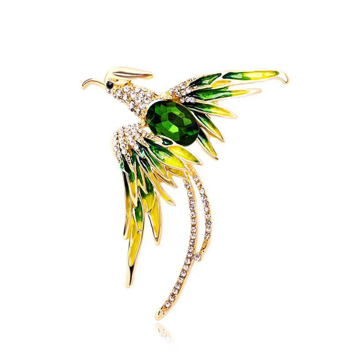 Retro Phoenix Alloy Inlay Rhinestones Women'S Brooches