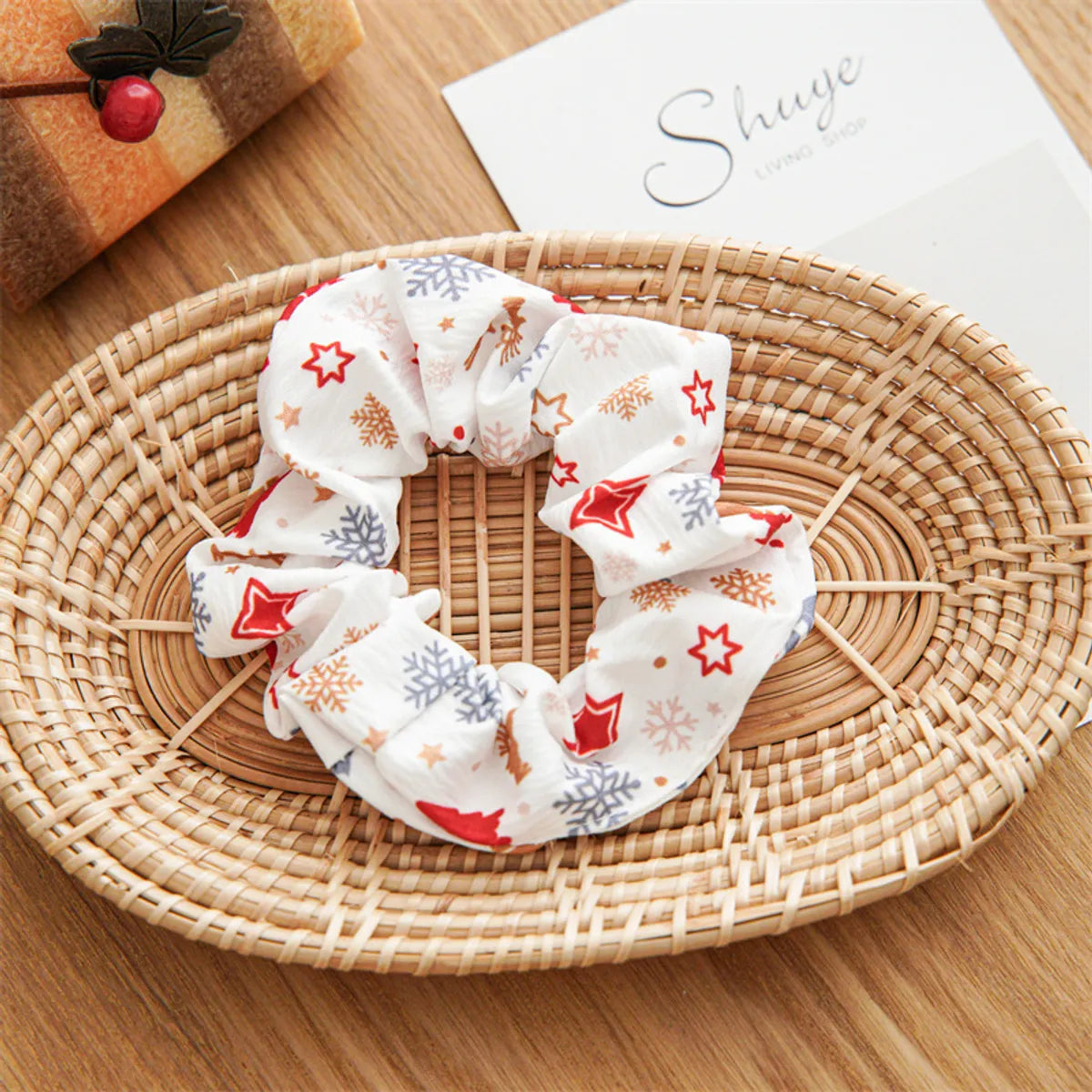 Retro Polka Dots Cloth Handmade Hair Tie