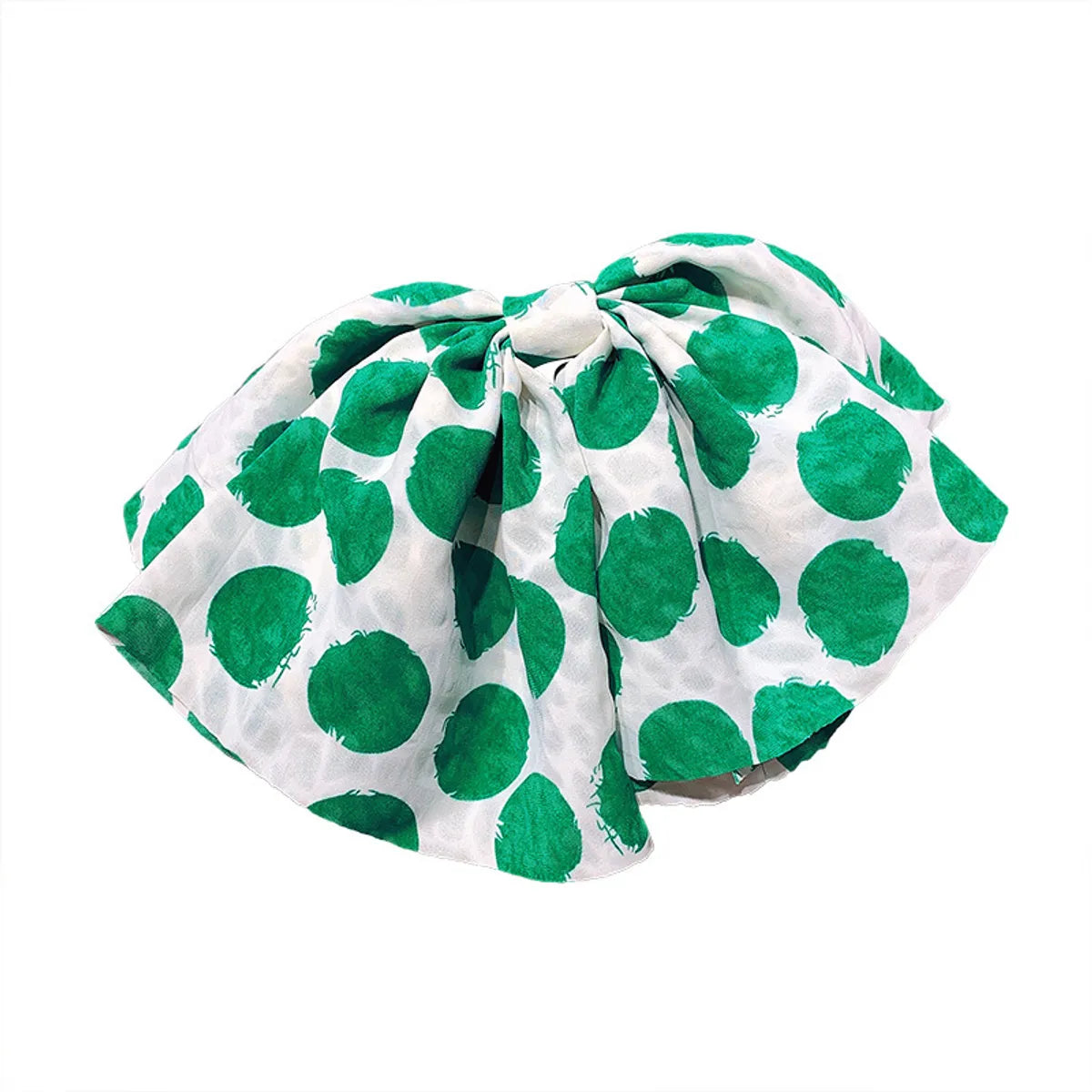 Retro Polka Dots Gauze Handmade Hair Clip 1 Piece