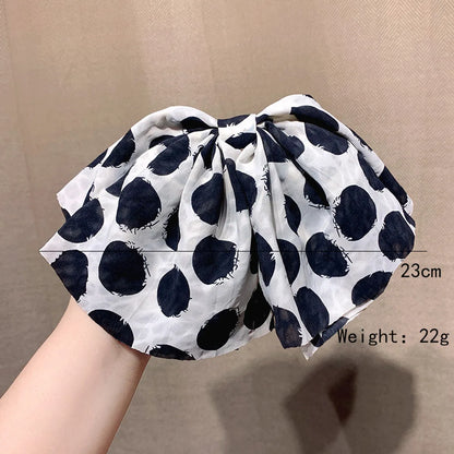 Retro Polka Dots Gauze Handmade Hair Clip 1 Piece