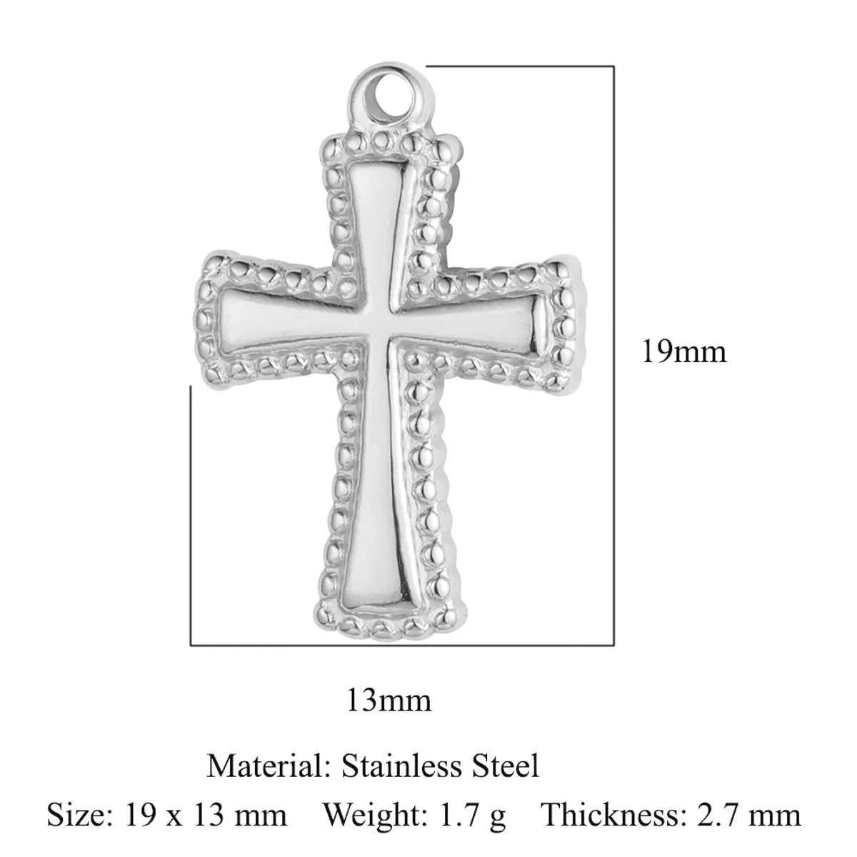 Retro Portrait Cross Angel Titanium Steel Wholesale Charms