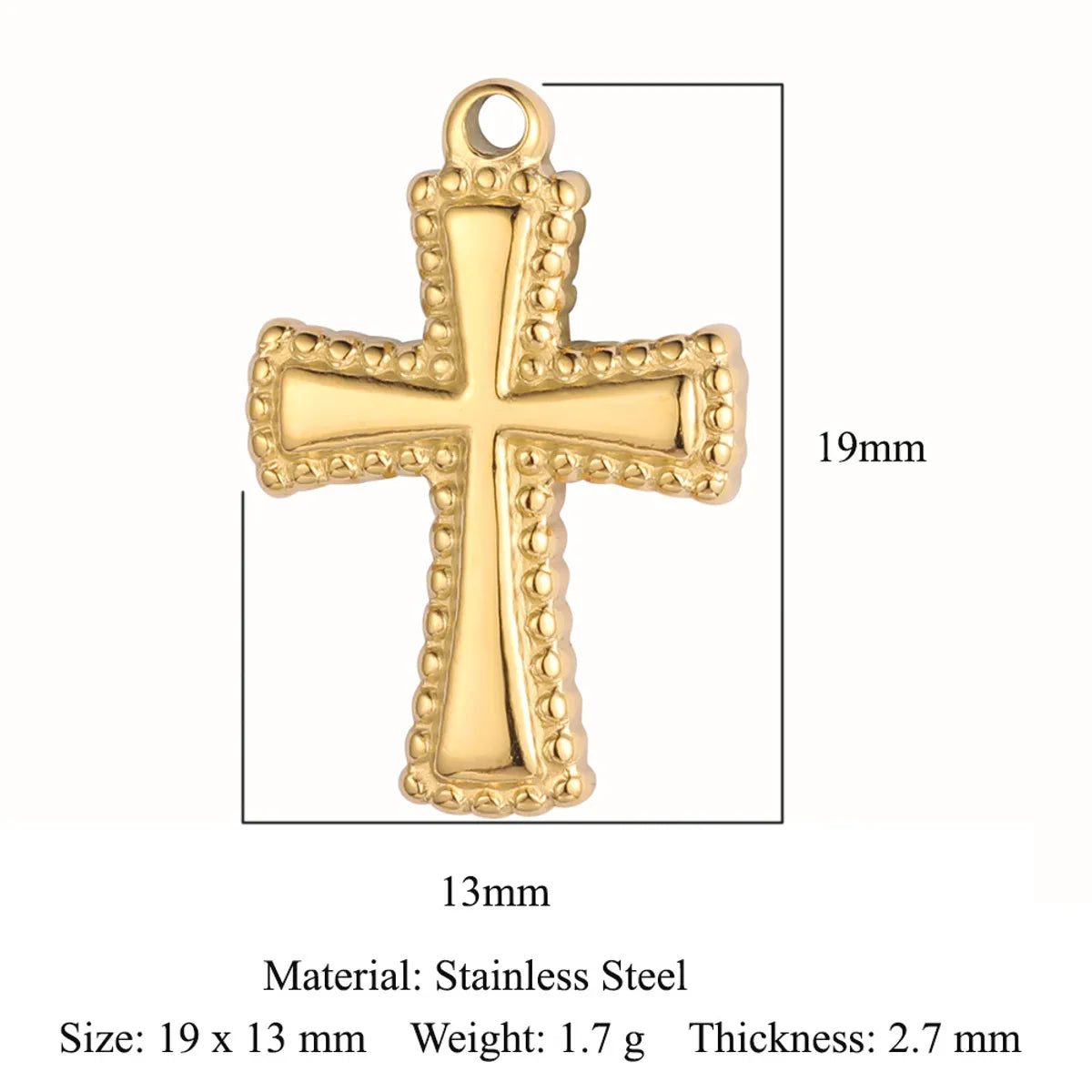 Retro Portrait Cross Angel Titanium Steel Wholesale Charms