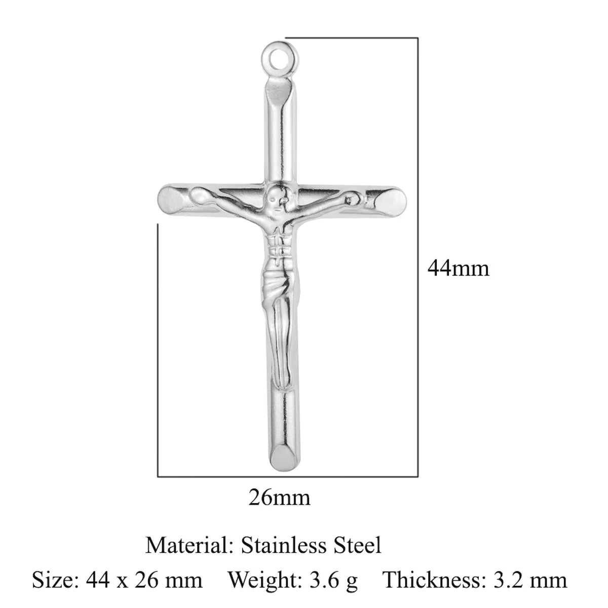 Retro Portrait Cross Angel Titanium Steel Wholesale Charms