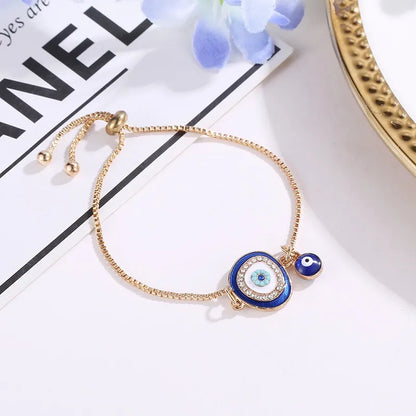 Retro Punk Ethnic Style Eye Rhinestones Alloy Wholesale Bracelets