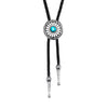 Retro Punk Geometric Artificial Gemstones Pu Leather Alloy Plating Unisex Sweater Chain