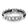 Retro Punk Geometric Titanium Steel Men'S Bracelets