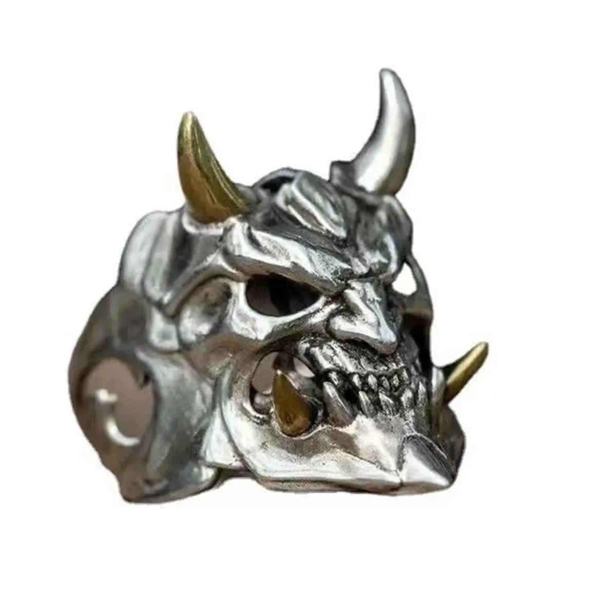 Retro Punk Ghost Alloy Plating Men'S Open Rings