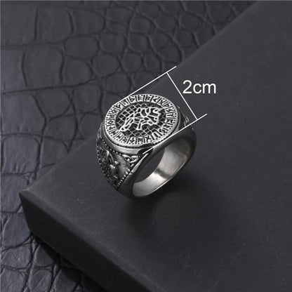 Retro Punk Letter 304 Stainless Steel Irregular Men'S Rings