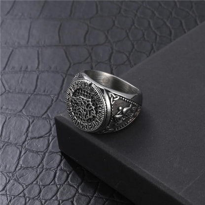 Retro Punk Letter 304 Stainless Steel Irregular Men'S Rings