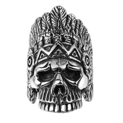 Retro Punk Skull 304 Stainless Steel Men'S Rings