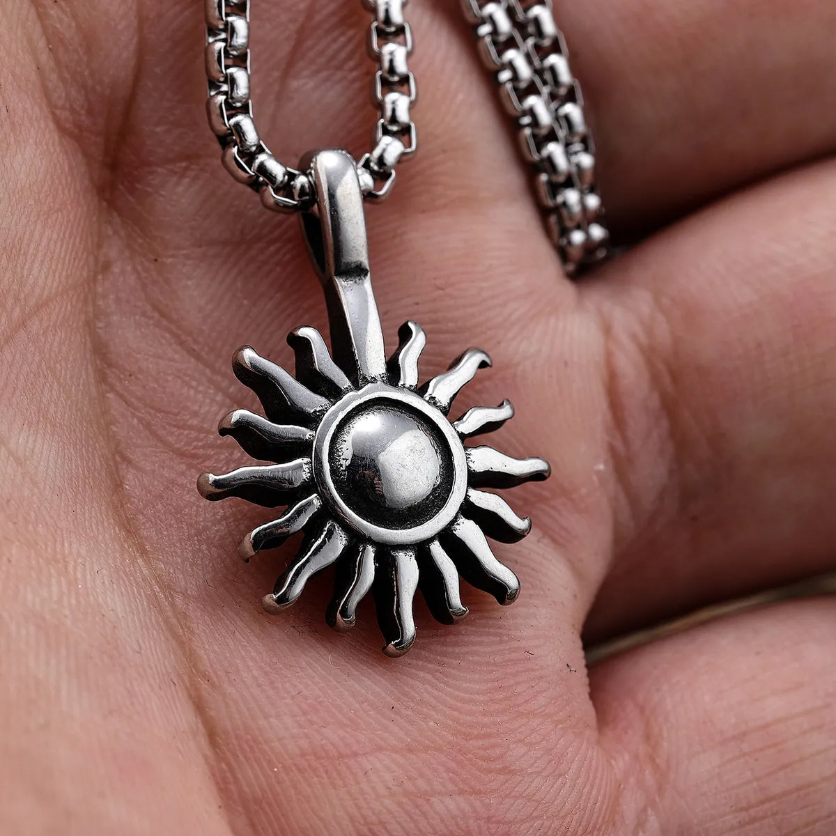 Retro Punk Sun 304 Stainless Steel Men'S