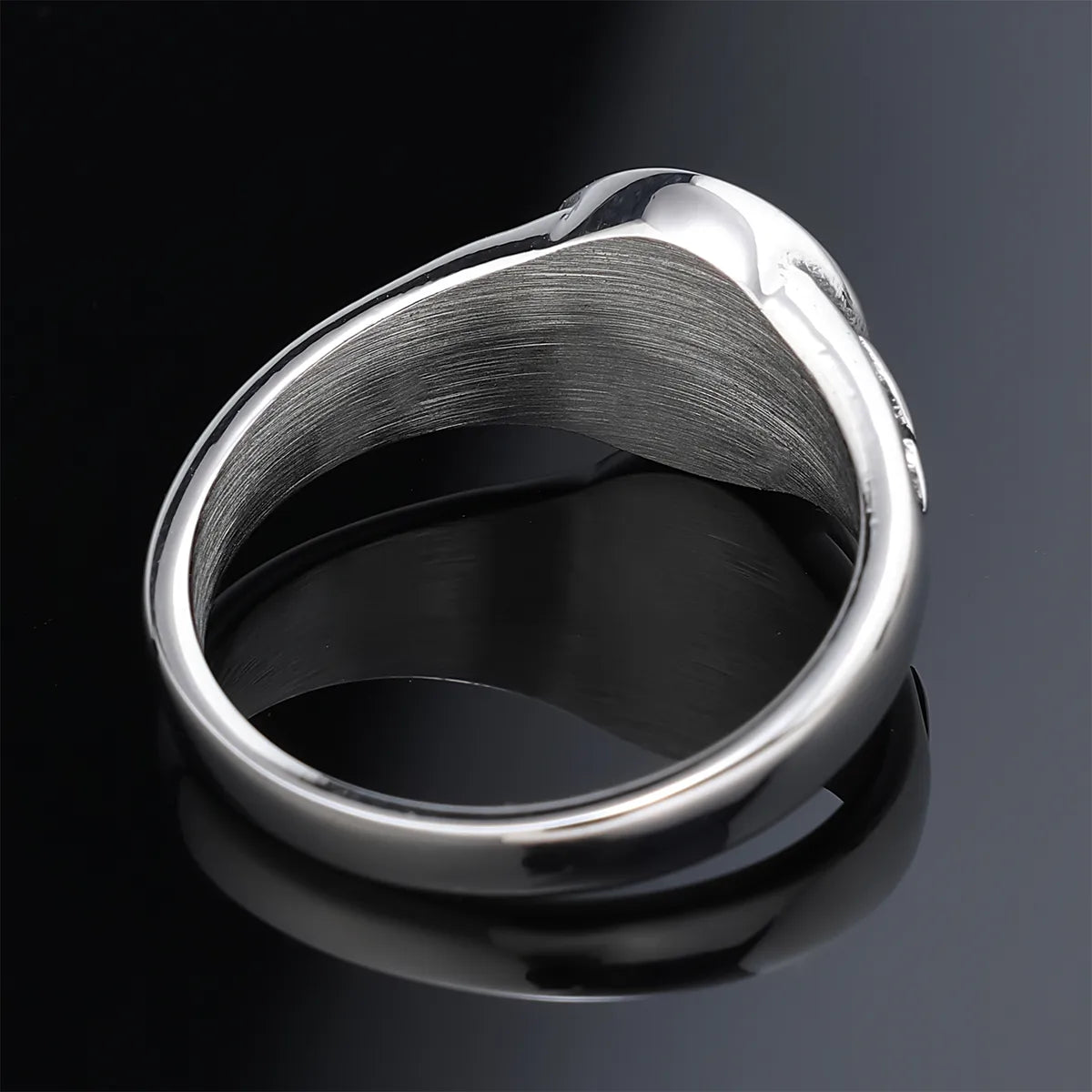 Retro Punk Symbol 304 Stainless Steel Polishing Unisex Rings