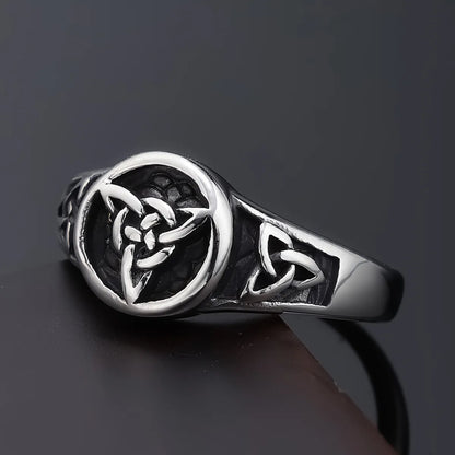 Retro Punk Symbol 304 Stainless Steel Polishing Unisex Rings