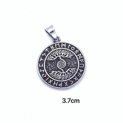 Retro Punk Tree 304 Stainless Steel Men'S Charms Pendant Necklace