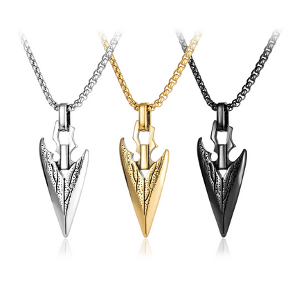 Retro Punk Triangle 304 Stainless Steel Men'S Pendant Necklace