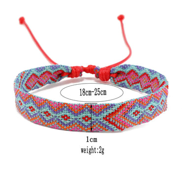 Retro Rhombus Nylon Handmade Women'S Bracelets