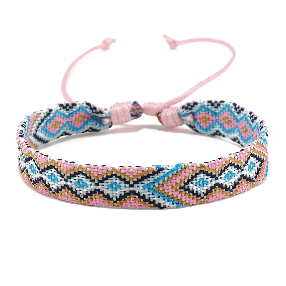 Retro Rhombus Nylon Handmade Women'S Bracelets