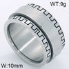 Retro Rock Classic Style Printing Rhombus Stainless Steel Titanium Steel Tungsten Steel 18K Gold Plated Unisex Rings