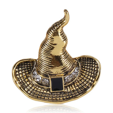 Retro Roman Style Hat Alloy Inlay Zircon Women'S Brooches