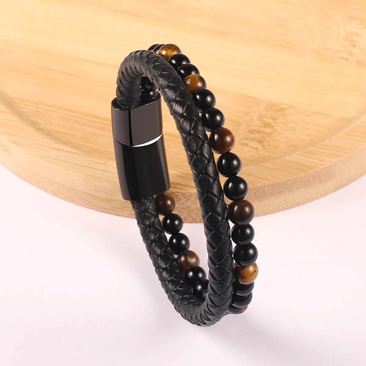 Retro Round Alloy Beaded Bracelets