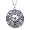 Retro Round Alloy Plating Gold Plated Men'S Pendant Necklace