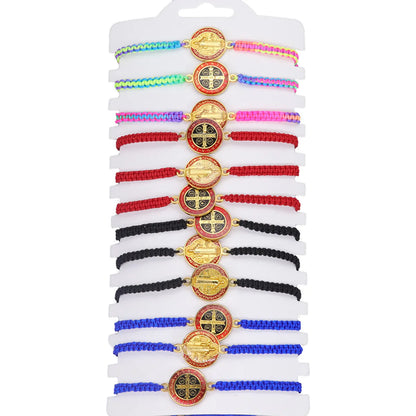 Retro Round Alloy Rope Braid Unisex Bracelets