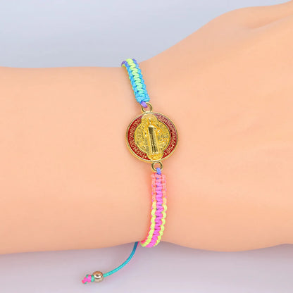 Retro Round Alloy Rope Braid Unisex Bracelets