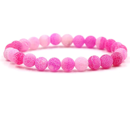 Retro Round Beaded Natural Stone Unisex Bracelets 1 Piece