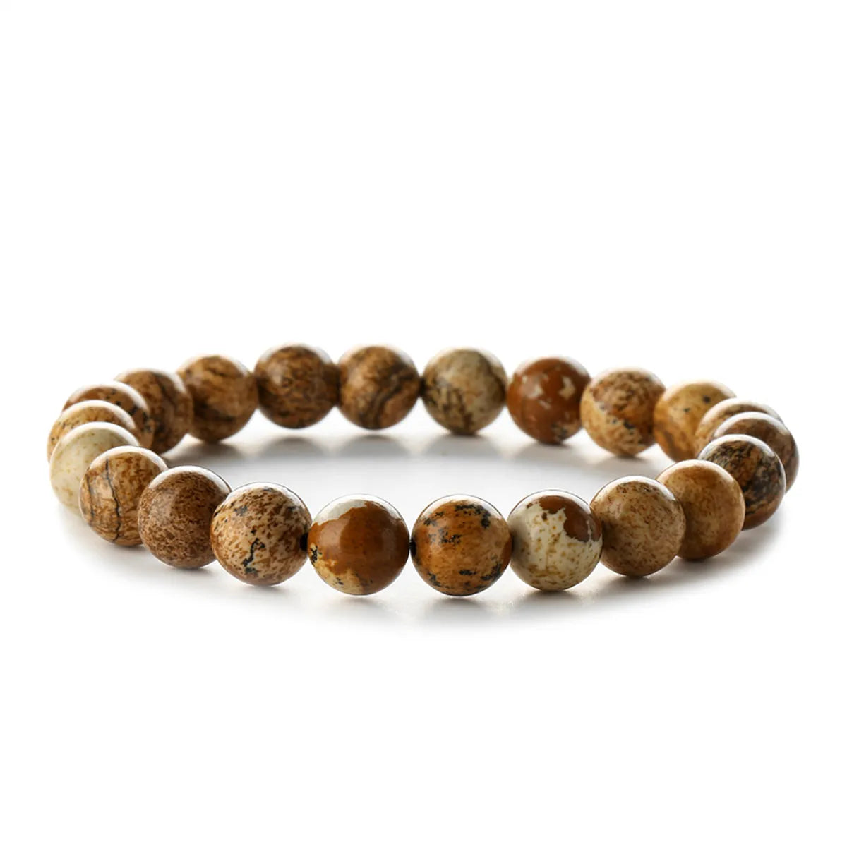 Retro Round Beaded Natural Stone Bracelets