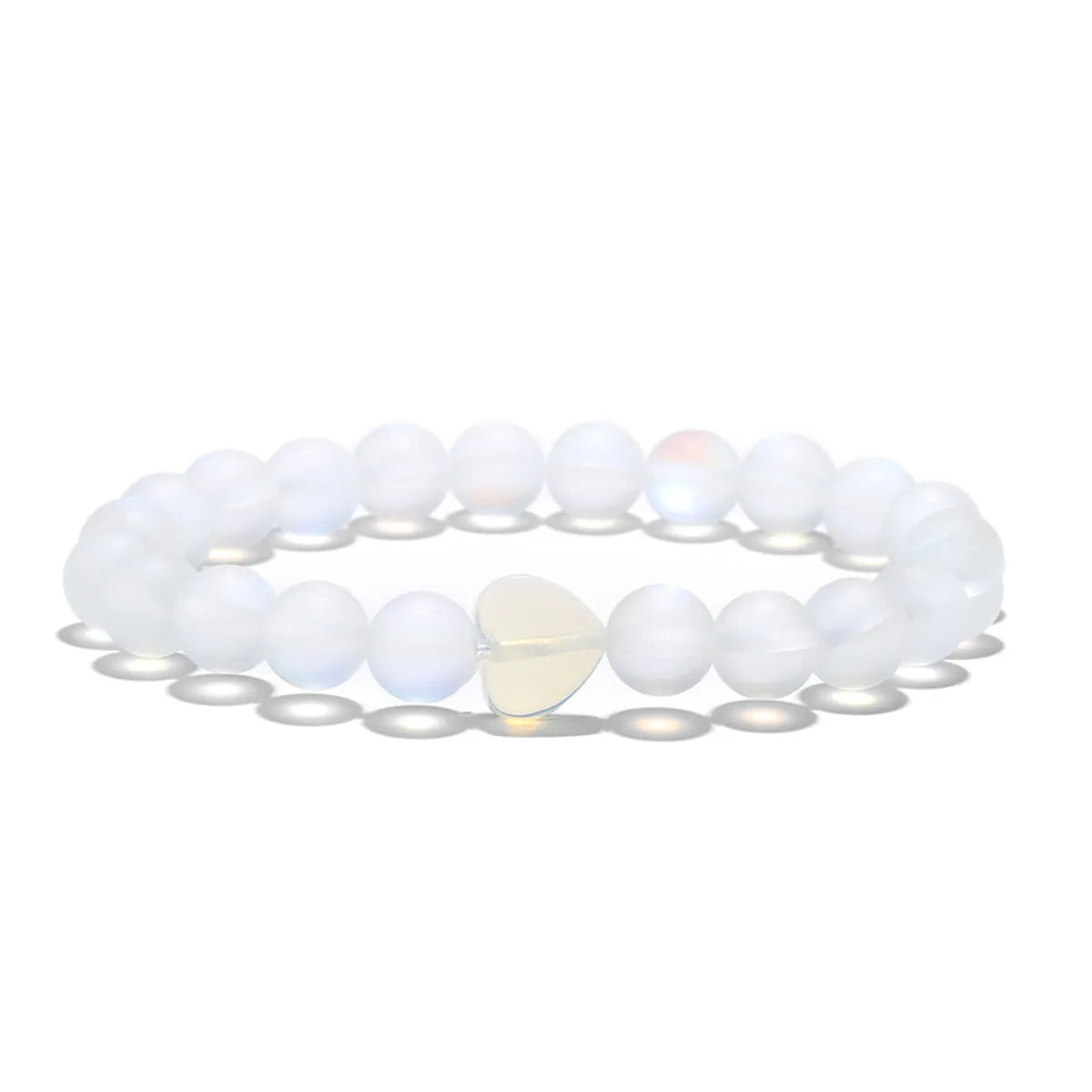 Retro Round Beaded Natural Stone Unisex Bracelets 1 Piece