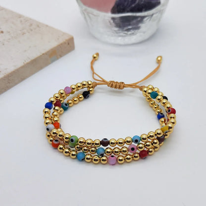 Retro Round Metal Knitting Women's Bracelets