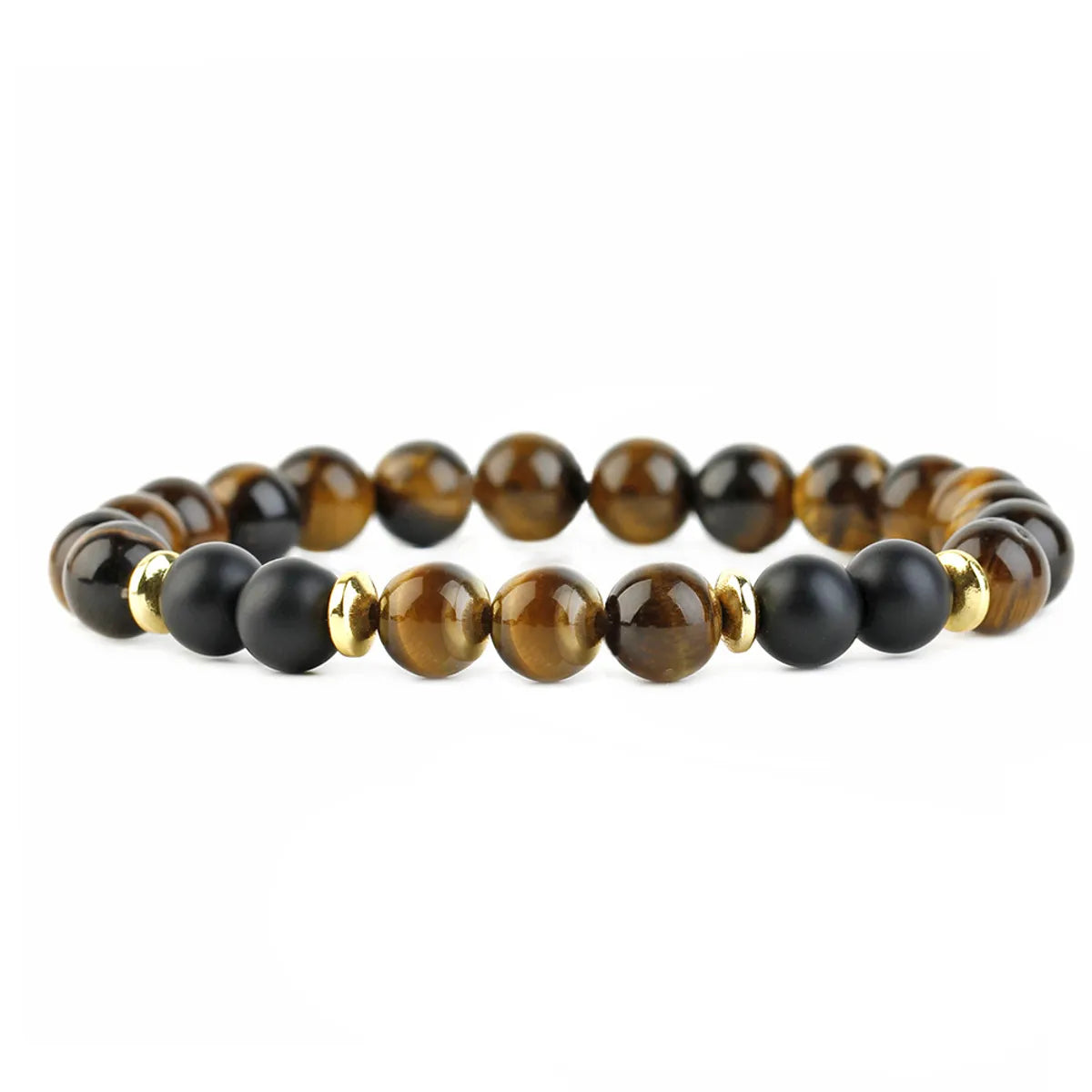 Retro Round Natural Stone Beaded Bracelets 1 Piece