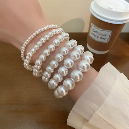 Retro Round Pearl Beaded Bracelets 1 Piece