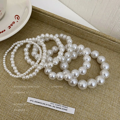 Retro Round Pearl Beaded Bracelets 1 Piece