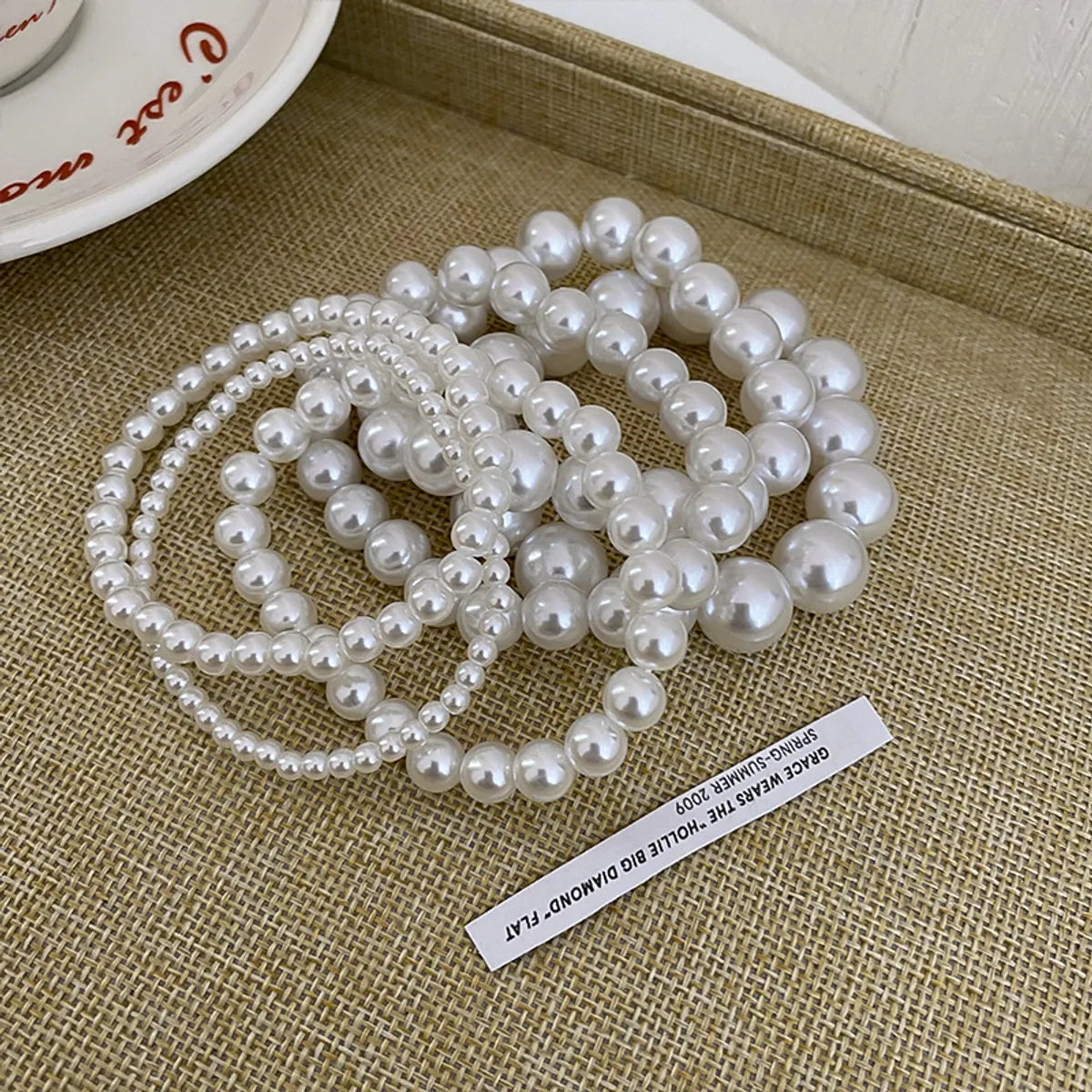 Retro Round Pearl Beaded Bracelets 1 Piece