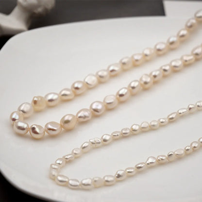 Retro Round Pearl Titanium Steel Necklace