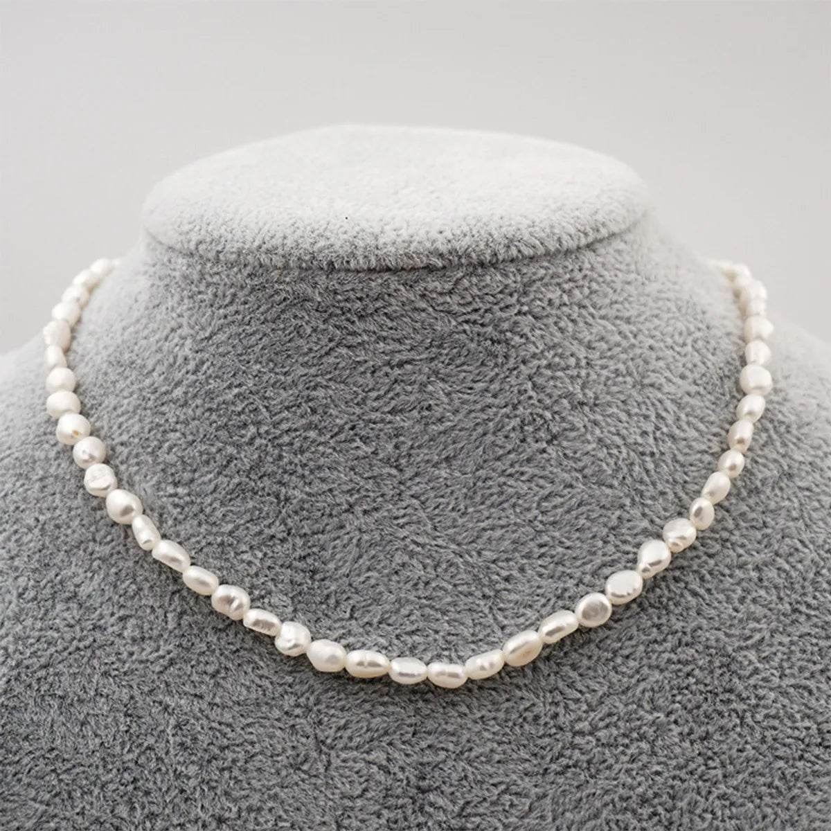 Retro Round Pearl Titanium Steel Necklace