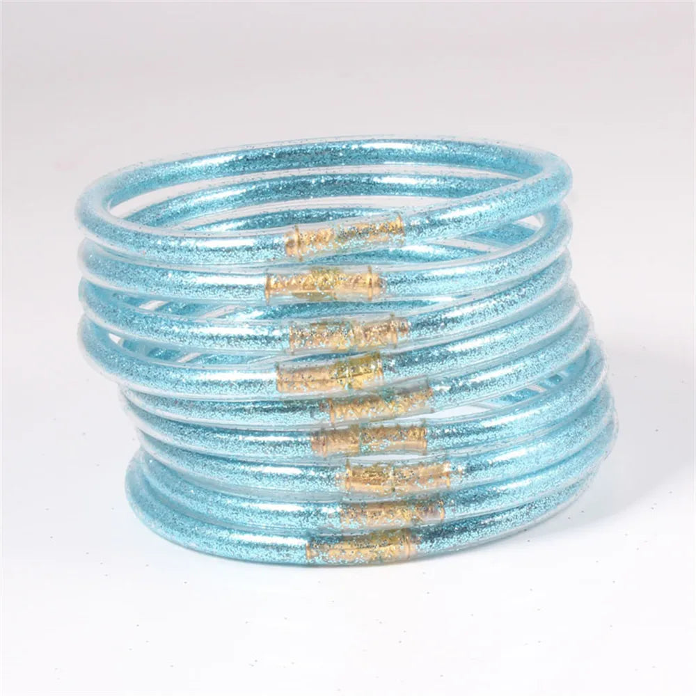 Retro Round Silica Gel Unisex Buddhist Bangle