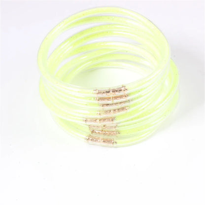 Retro Round Silica Gel Unisex Buddhist Bangle