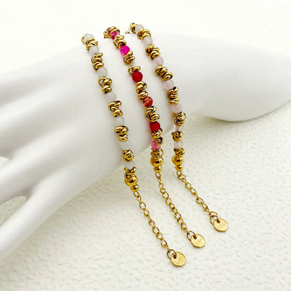 Retro Round Gold Plated Stainless Steel Wholesale Bracelets